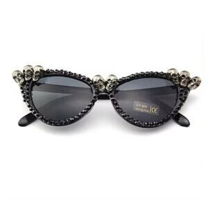 Cat Eye Skull Sunglasses Gothic Halloween Punk